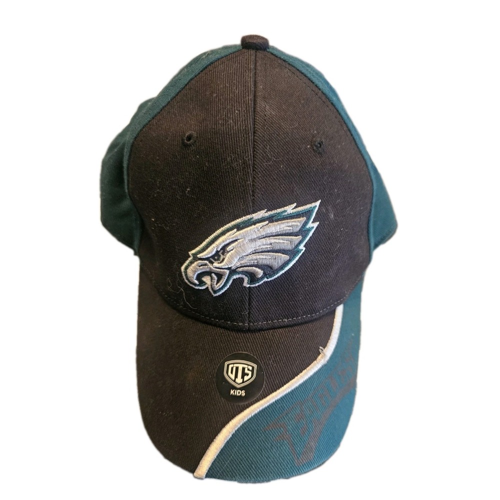 Philadelphia Eagles Team Hat Ball Cap One Size Flex Fit Kids NFL Licensed